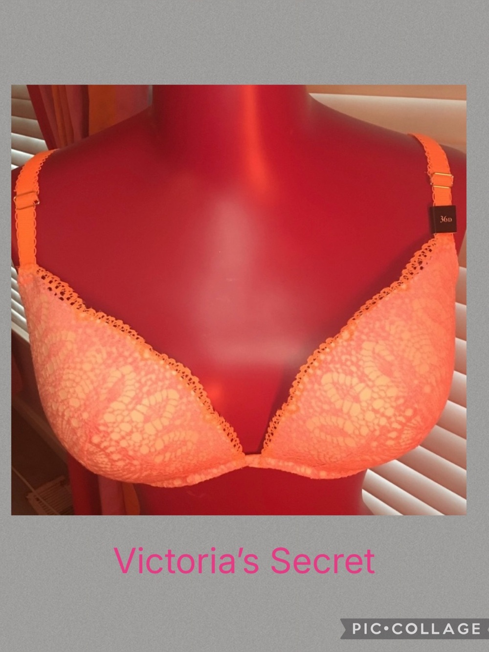 Victoria’s Secret Padded lace  Demi Bra 36D